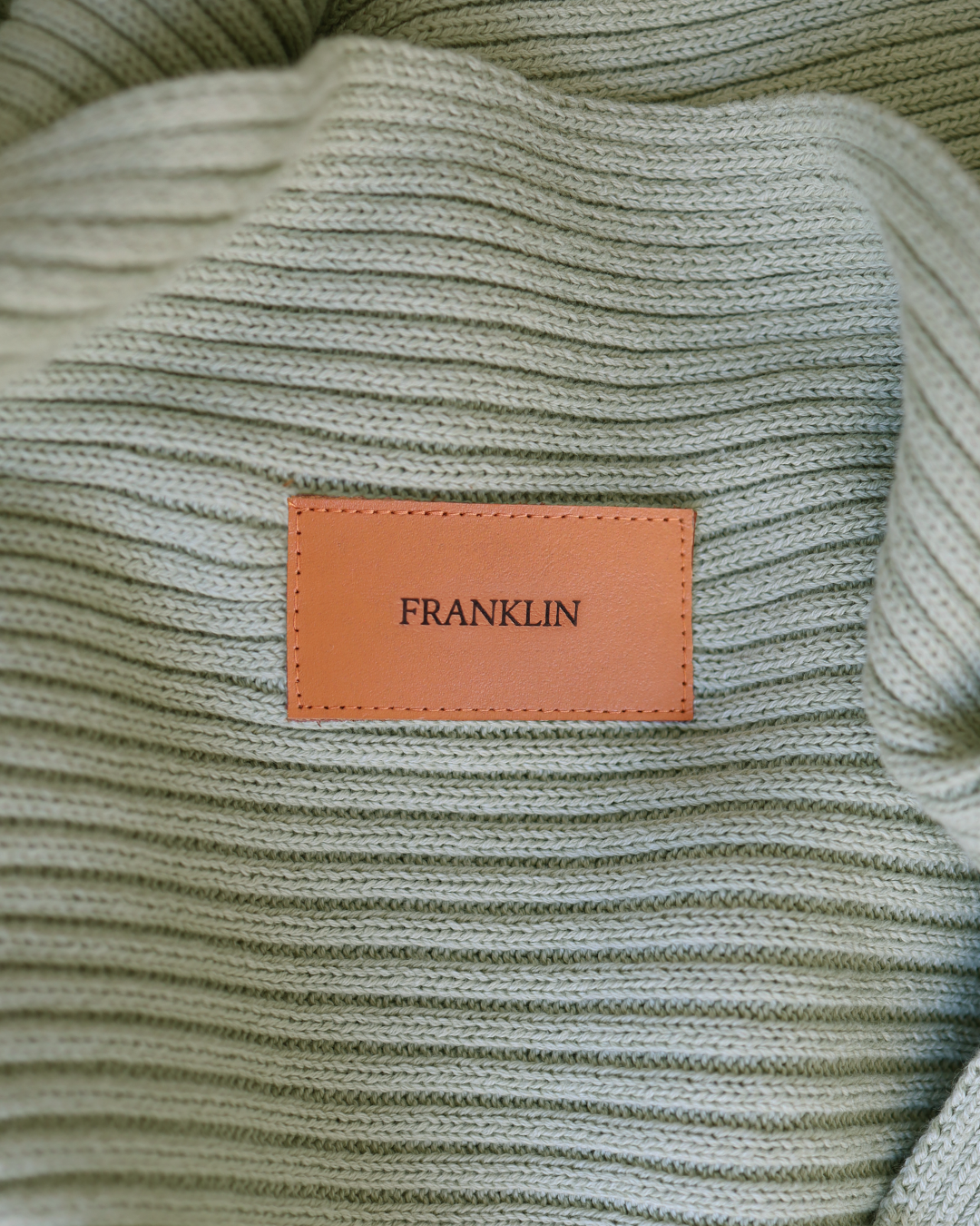 Personalised Heritage Knit Blanket - Sage