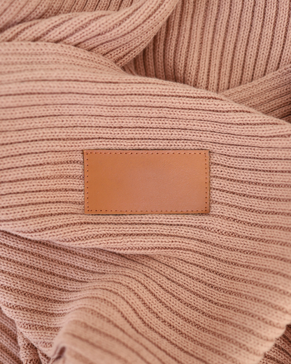 Personalised Heritage Knit Blanket - Dusty Pink