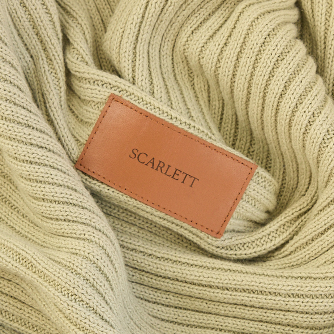 Personalised Heritage Knit Blanket - Sage