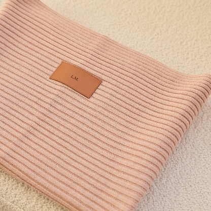 Personalised Heritage Knit Blanket - Dusty Pink